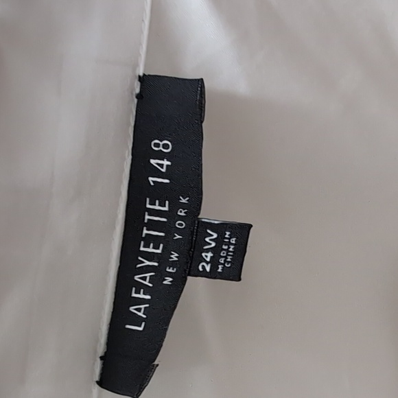 NWOT Plus Size White Blouse by Lafayette 148 - Picture 7 of 7